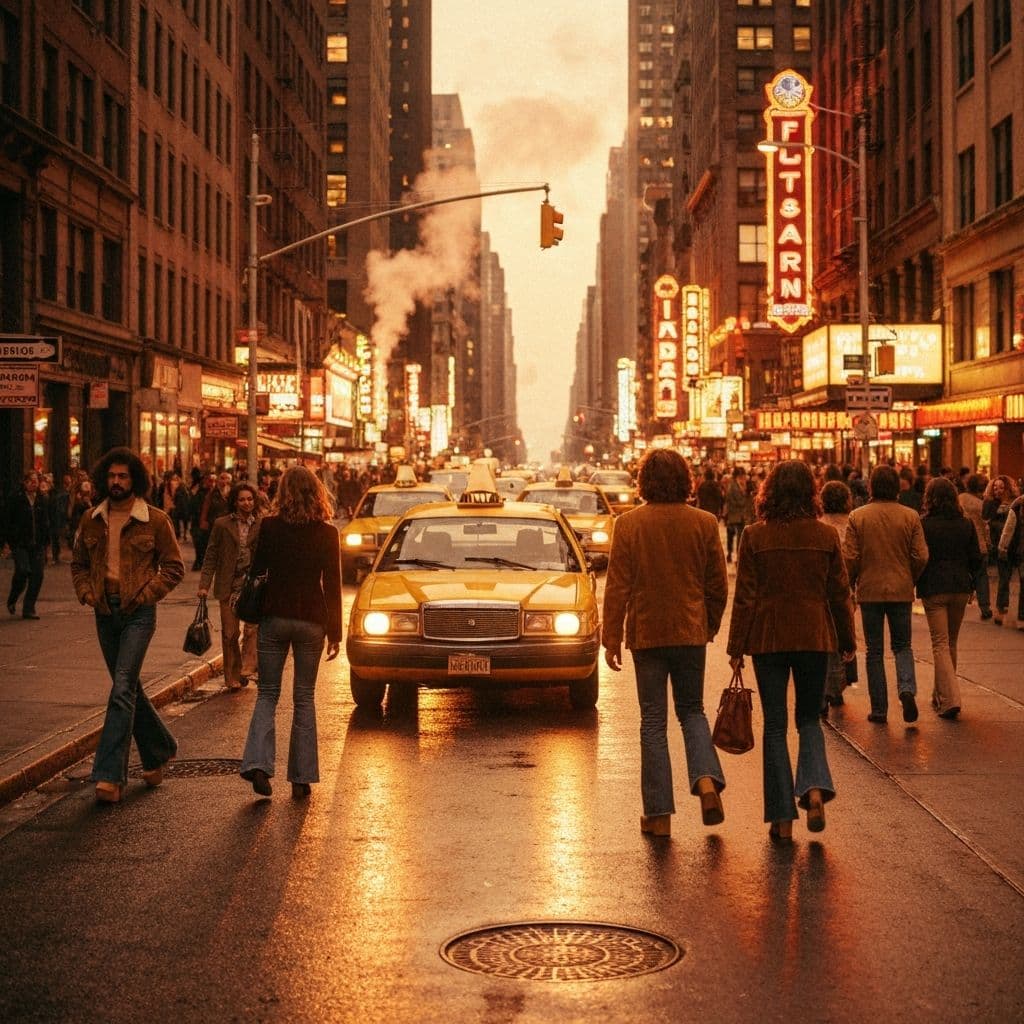 NYC skyline at sunset